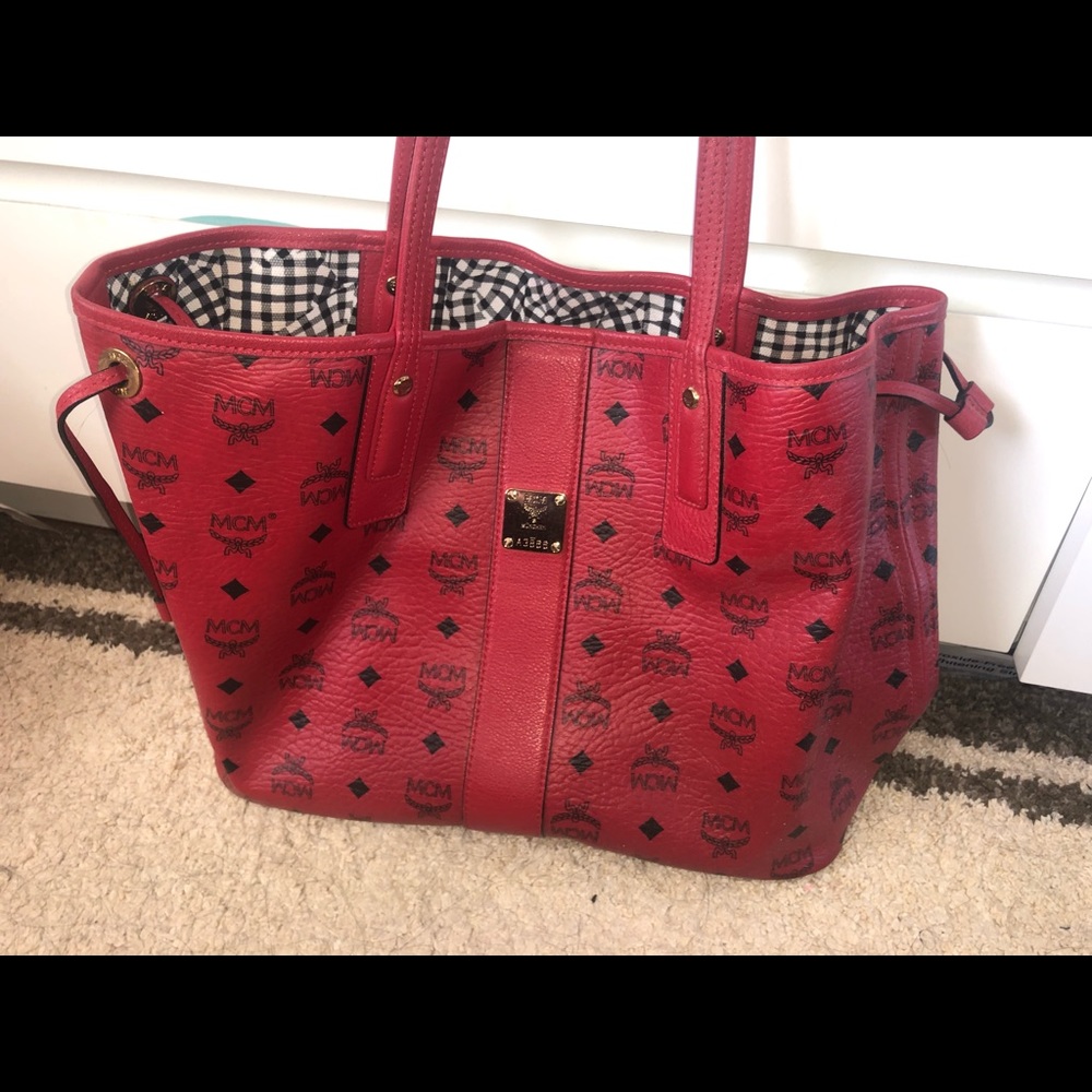 RED AUTHENTIC MCM PURSE